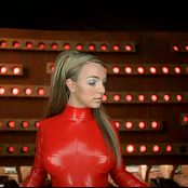 Britney Spears Oops Red Latex Catsuit Outtakes Video