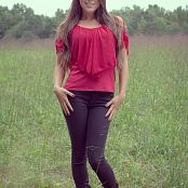 Brittany Marie Red Shirt Picture Set