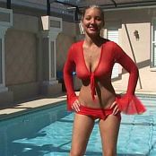 Christina Model Dancing And Modeling By The Pool Video