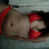 Cute Young Girl Red Bikini Striptease Video