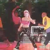 Britney Spears Medley Pink & Black Latex Outfit Live Woodstock 1999