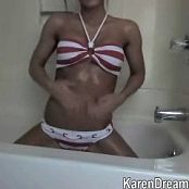 Karendreams Stripe Bikini Camshow-Video