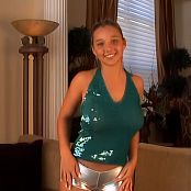 Christina Model Shiny Silver Short Shorts AI Enhanced HD Video