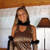 Christina Model Leopard Cat Outfit AI Enhanced HD Video