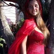 Christina Model Red Cape Photoshoot AI Enhanced Video
