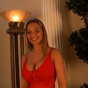 Christina Model Red Lacey Dress AI Enhanced HD Video