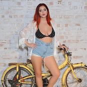 Lucy V Denim Shorts & A Bike Picture Set