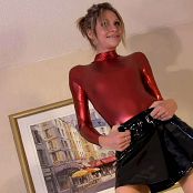 Fuckable Lola Shiny Black & Red PVC Tease AI Enhanced HD Video