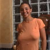 Christina Model Peach Shirt AI Enhanced HD Video
