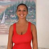 Christina Model Red Top AI Enhanced HD Video