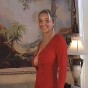 Christina Model Red Short Dress AI Enhanced HD Video