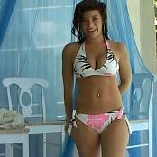 Halee Model White Pink & Black Bikini AI Enhanced HD Video