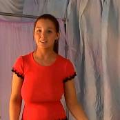 Christina Model Red Shortsleeve AI Enhanced HD Video