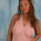 Christina Model Pink Sheer Dress AI Enhanced HD Video
