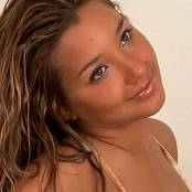 Christina Model Sheer Yellow Lingerie Dress AI Enhanced HD Video