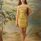 Download TeenModelingTV Lena Gold Dress Picture Set