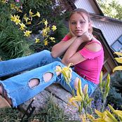 Download TeenModelingTV Sveta Holey Jeans Pink Top Picture Set