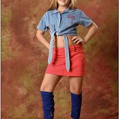 Download TeenModelingTV Khloe Orange Skirt Picture Set