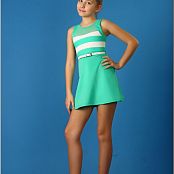 Download TeenModelingTV Alissa Teal Striped Mini Picture Set