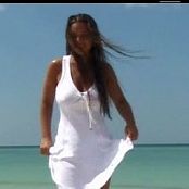 Download Christina Model White Dress On The Beach Video