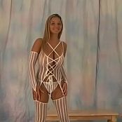 Download Christina Model White Strappy Sheer Outfit Video