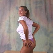 Download Chrsitina Model White T-Shirt Purple Thong Video