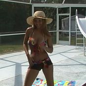 Download Christina Model Multi Colored Bathing Suit Video