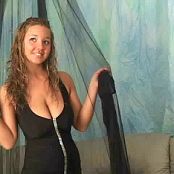 Download Christina Model Black Dress & Black Stockings Video