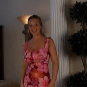 Download Christina Model Orange & Pink Flower Dress AI Enhanced HD Video