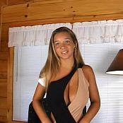 Download Christina Model Black & Tan Dress AI Enhanced HD Video