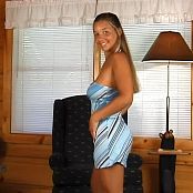 Download Christina Model Blue Mini Halter Dress AI Enhanced HD Video