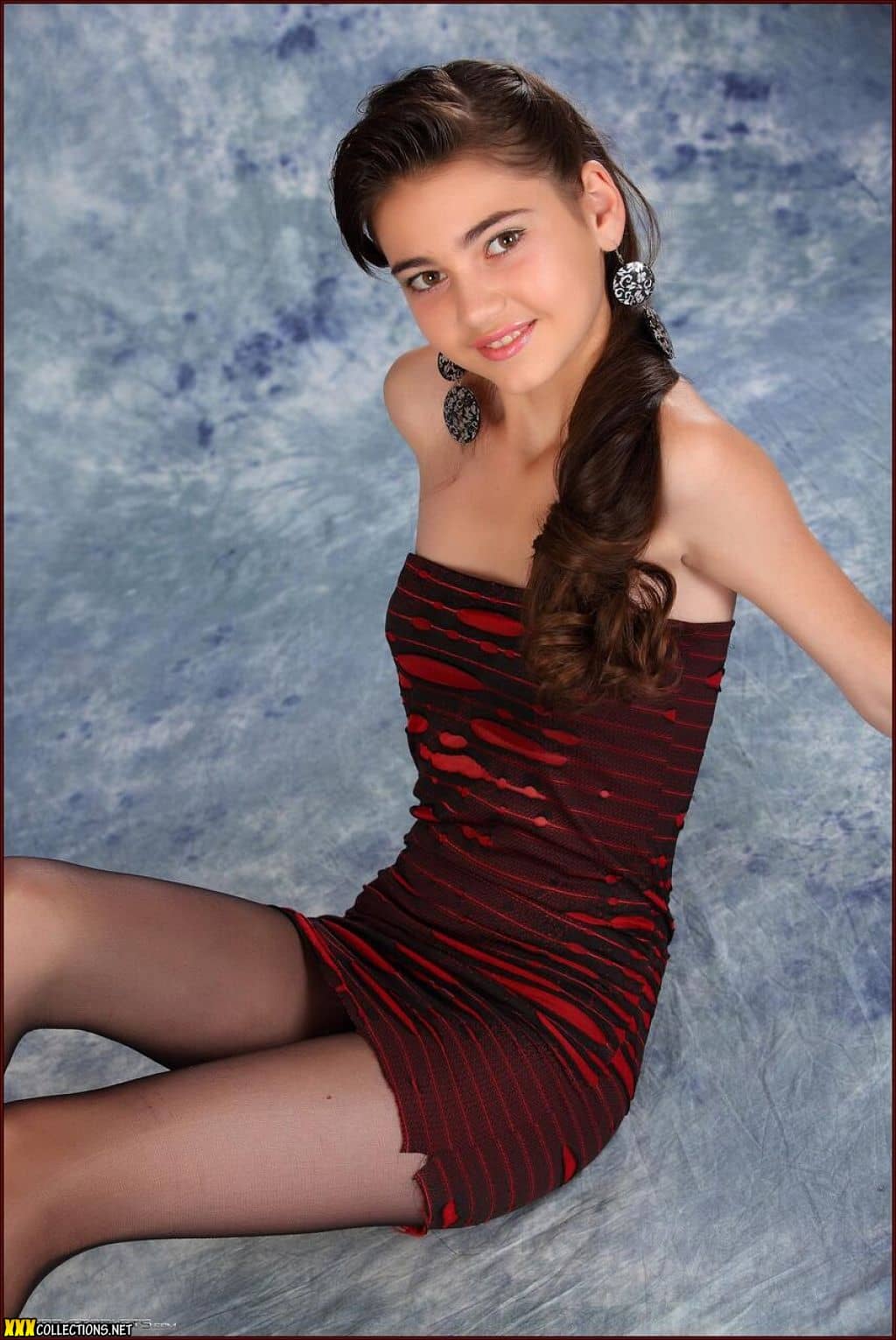 Silver Starlets Nino Red Dress Picture Set 002 Cele
