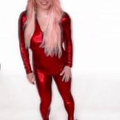 Britney Spears Red Shiny Catsuit Walk Video 120521 mp4 