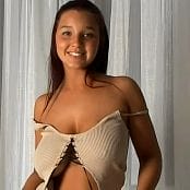 Christina Model Brown Top & Skirt AI Enhanced HD Video
