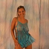 Christina Model Blue Sheer Lingerie AI Enhanced HD Video