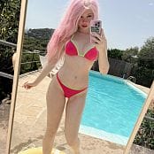 Belle Delphine 2022 Comeback Archive Pack 2022 07 07 Magenta Bikini Barcelona Vacation 33