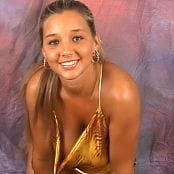 Christina Model Gold Dress AI Enhanced HD Video