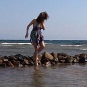PilGrimGirl Kary Walk on a Deserted Beach Video 040223 mp4 