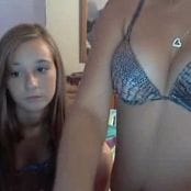 2 Young Amateur Girls Playing On Webcam Video
