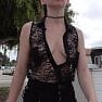 Shy Goth Exhibitionist   Beachside Stroll Lace Blouse Video mp4 0012
