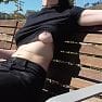 Shy Goth Exhibitionist   Walk at Local Park   Semi Sheer Top Video mp4 0018