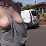Shy Goth Exhibitionist   Windy Beach And Residential Walk Loose Tank Top Video mp4 0012