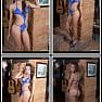 TBF Set 403 Juliana Yepez Blue G String Bikini 180722