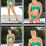 Tanya Tate Lea Lexis Natural Body Oiled Up In Green Bikini Pics 040423