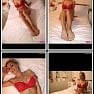Tanya Tate Red Lace Lingerie On White Bed Pics 040423