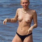 Miley Cyrus Topless Beach 007