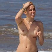 Miley Cyrus Topless Beach 026