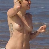 Miley Cyrus Topless Beach 027