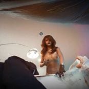 Rihanna Skin Colored Transparent Latex Dress Gore Fest HD Video