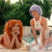 Jessica NIGRI MEG TURNEY Evangelion Swim PARTY Video 230319 mp4 